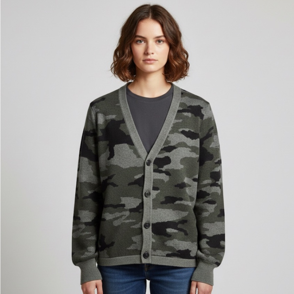 Vince Camuto Women’s Camo Button Down Cardigan Size M. New with Tags